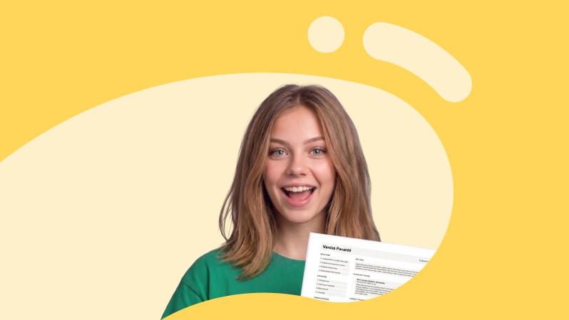 Mokinio portfolio ir CV kūrimas su Spotiself 