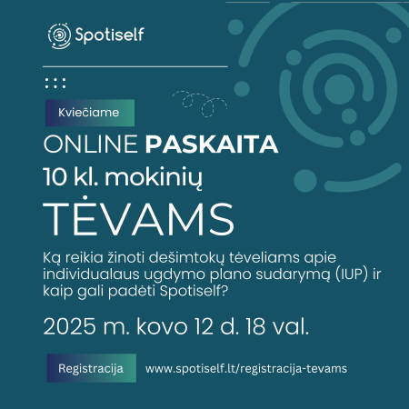 Online paskaita tėvams 2025 03 12 d. 18 val.