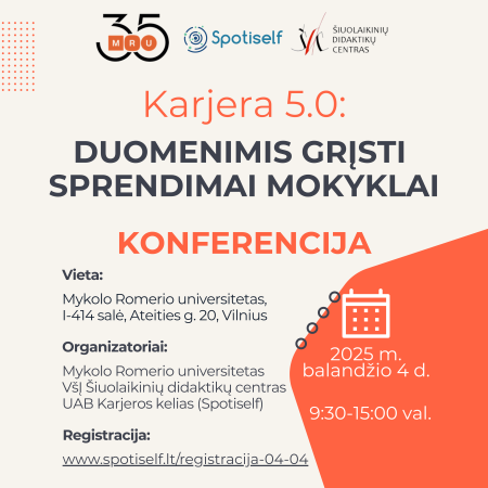 KARJERA 5.0: Duomenimis grįsti sprendimai mokyklai